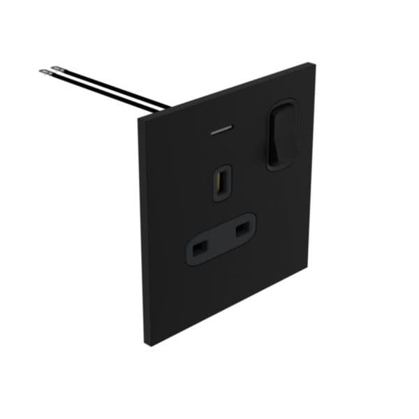 Art d'Arnould - 1 gang British Standard socket 13A-250V double pole switch with power indicator Epur
