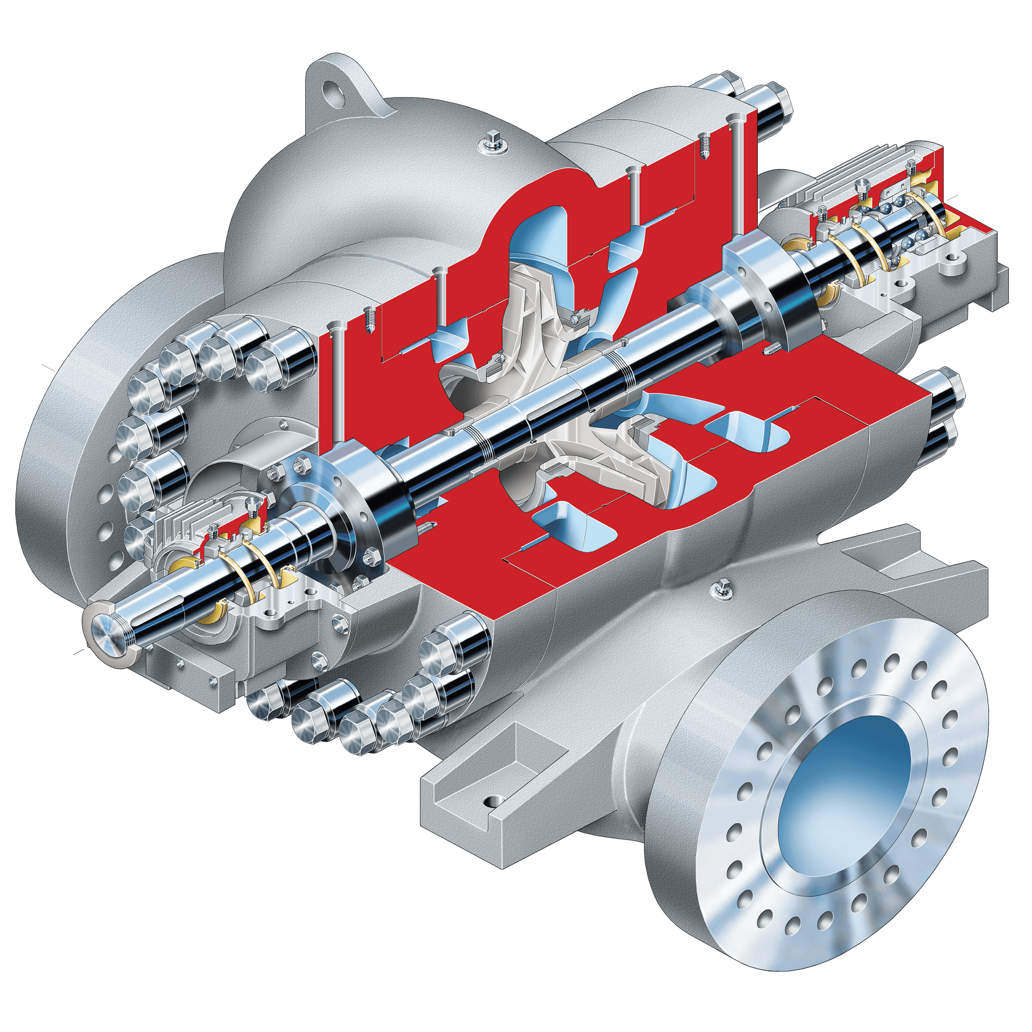Flowserve DVSR Between Bearings Pump - Radially Split, Single Case