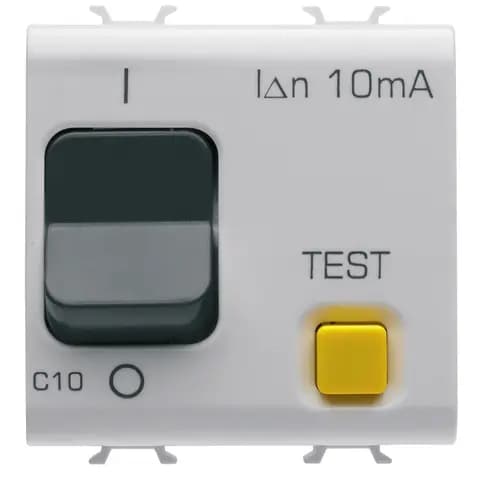 RESIDUAL CURRENT BREAKER WITH OVERCURRENT PROTECTION - C CHARACTERISTIC - CLASS A - 1P+N 10A 230Vac