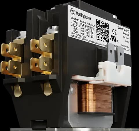 Definite Purpose Contactor 40 Amp 1 Pole 24V Coil