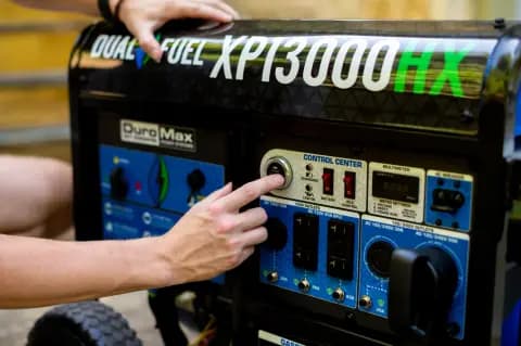 13,000 Watt Dual Fuel Portable HX Generator w/ CO Alert